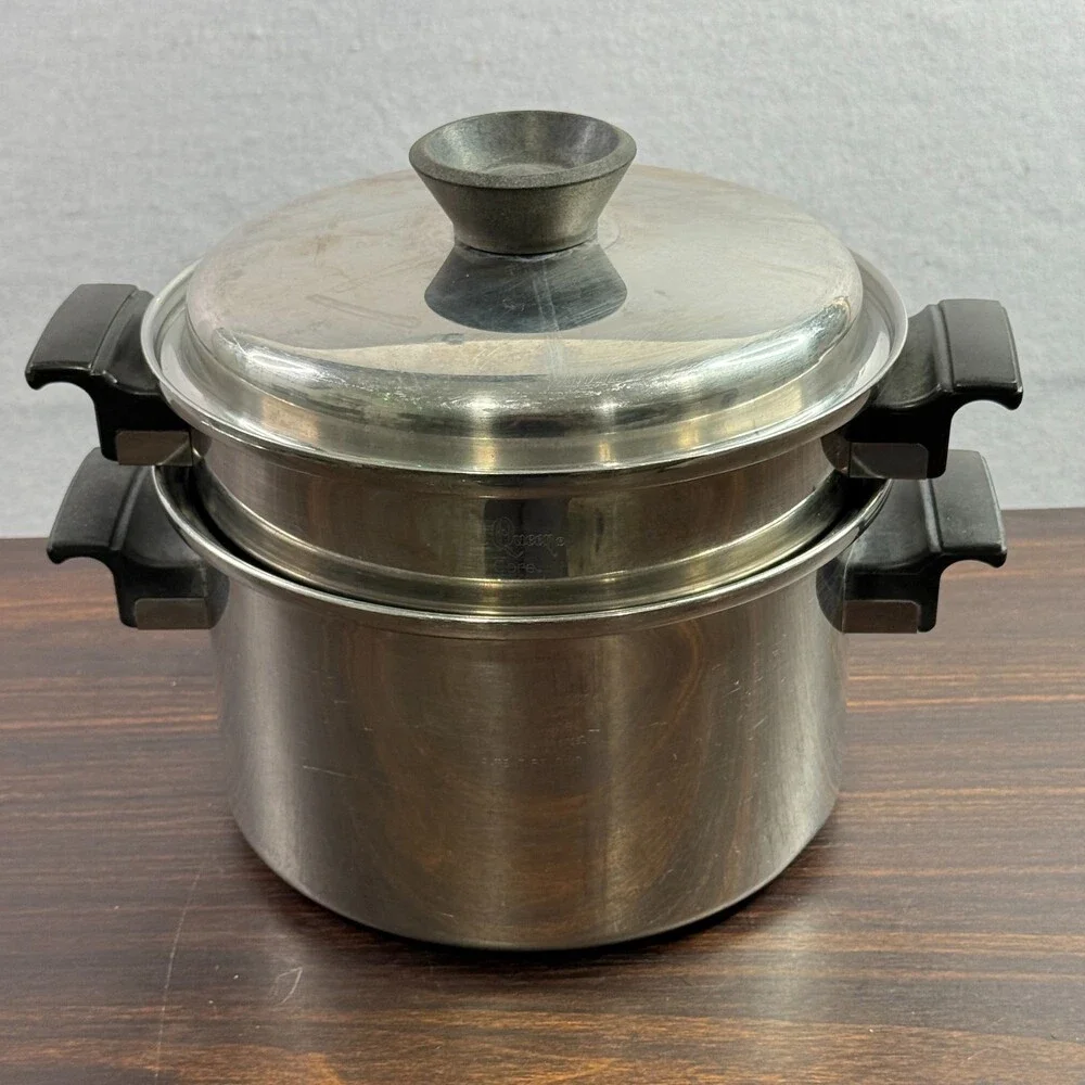 Royal Queen Multi Core 5-Ply Stainless Steel 4 Qt Stock Pot Steamer Insert & Lid